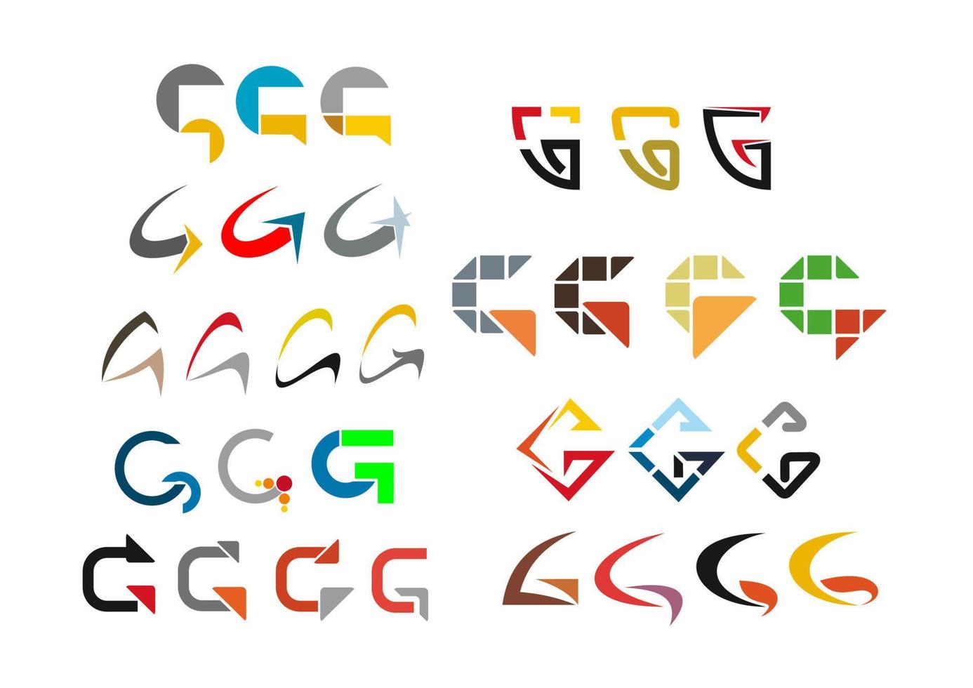 letra del alfabeto g vector