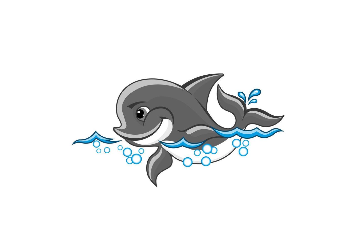 Baby dolphin  character vector