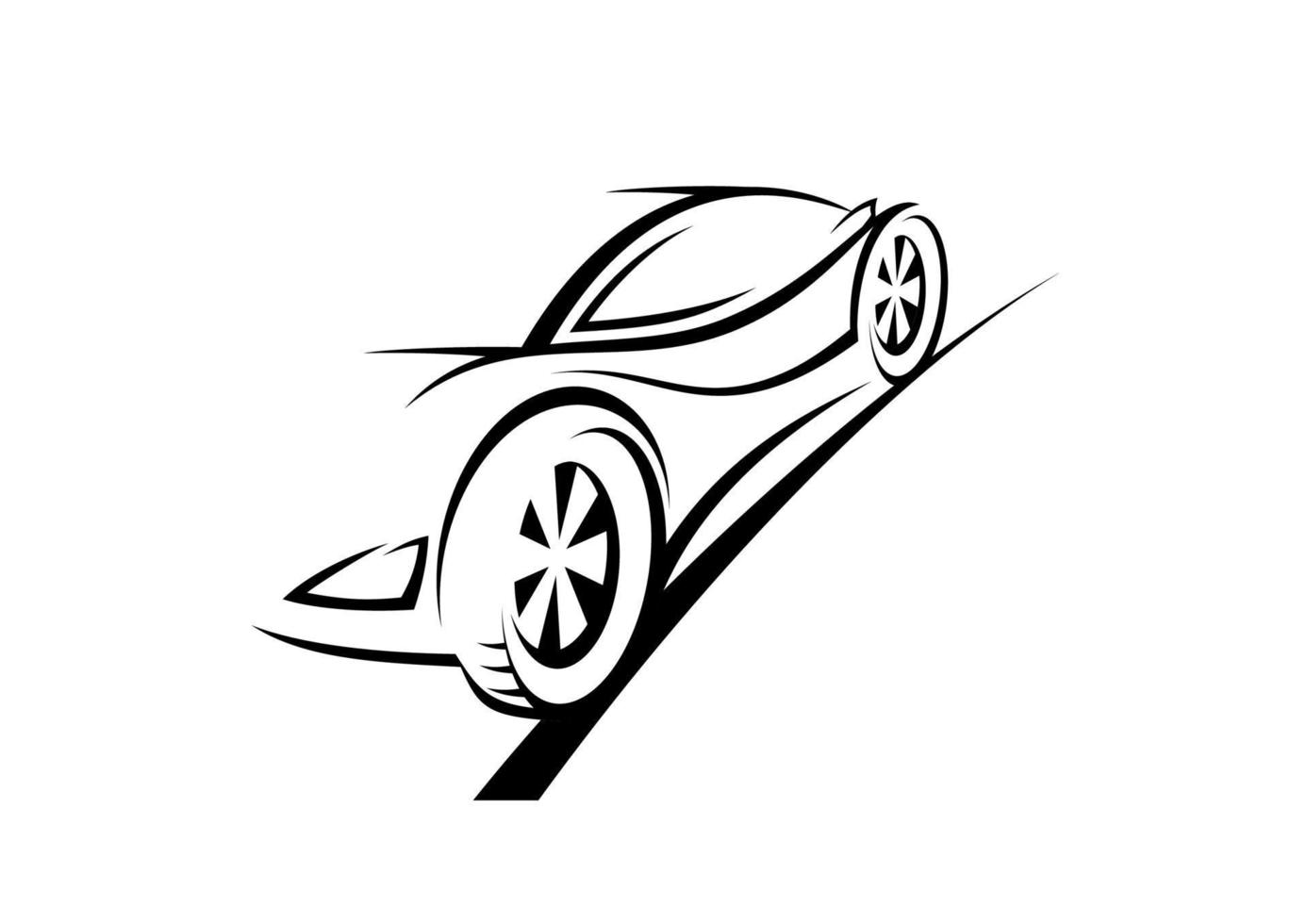 Sport car silhouette vector