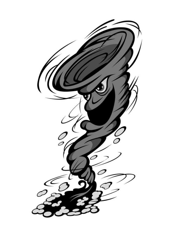 Cartoon tornado character vector