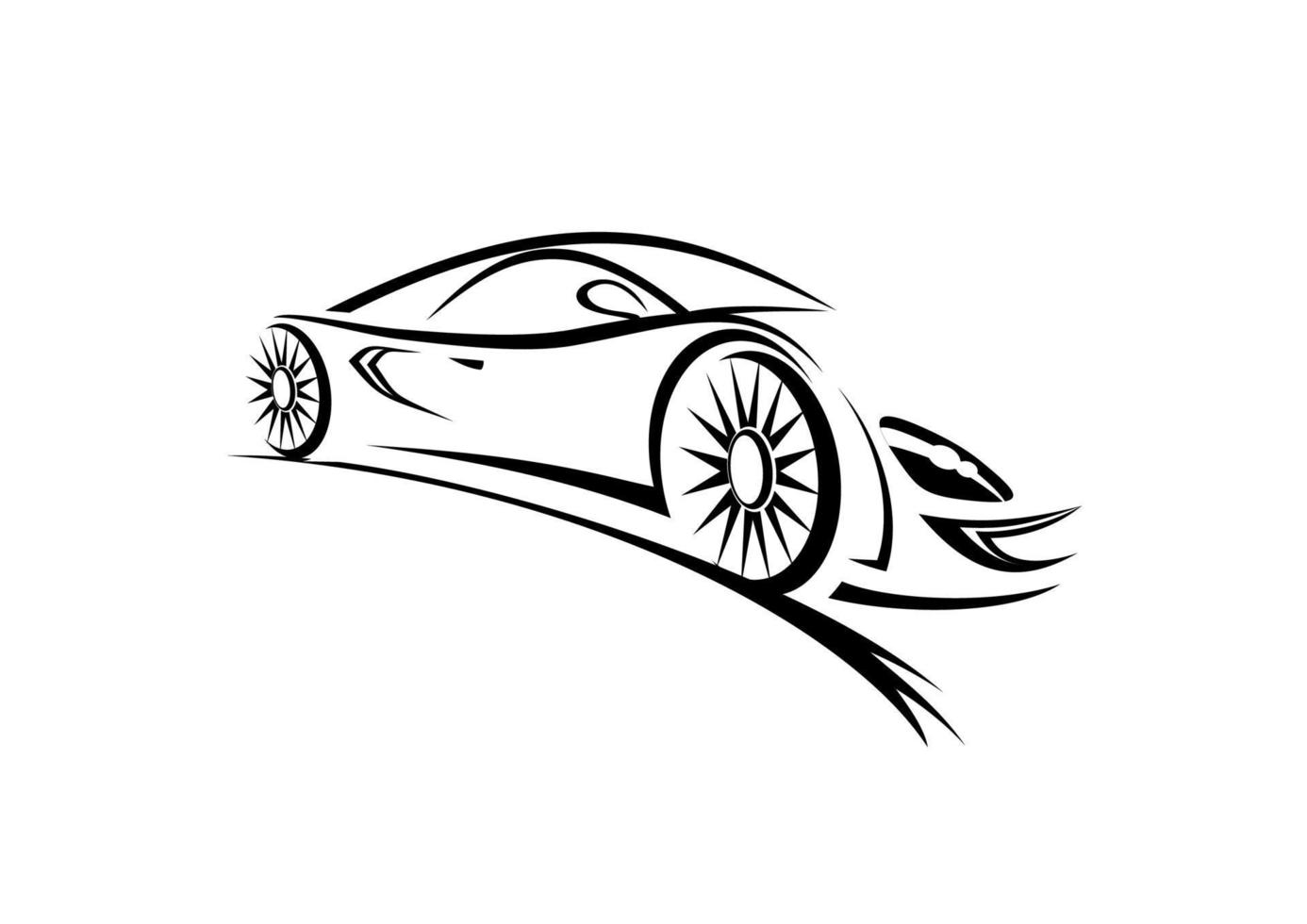 Racing car silhouette vector