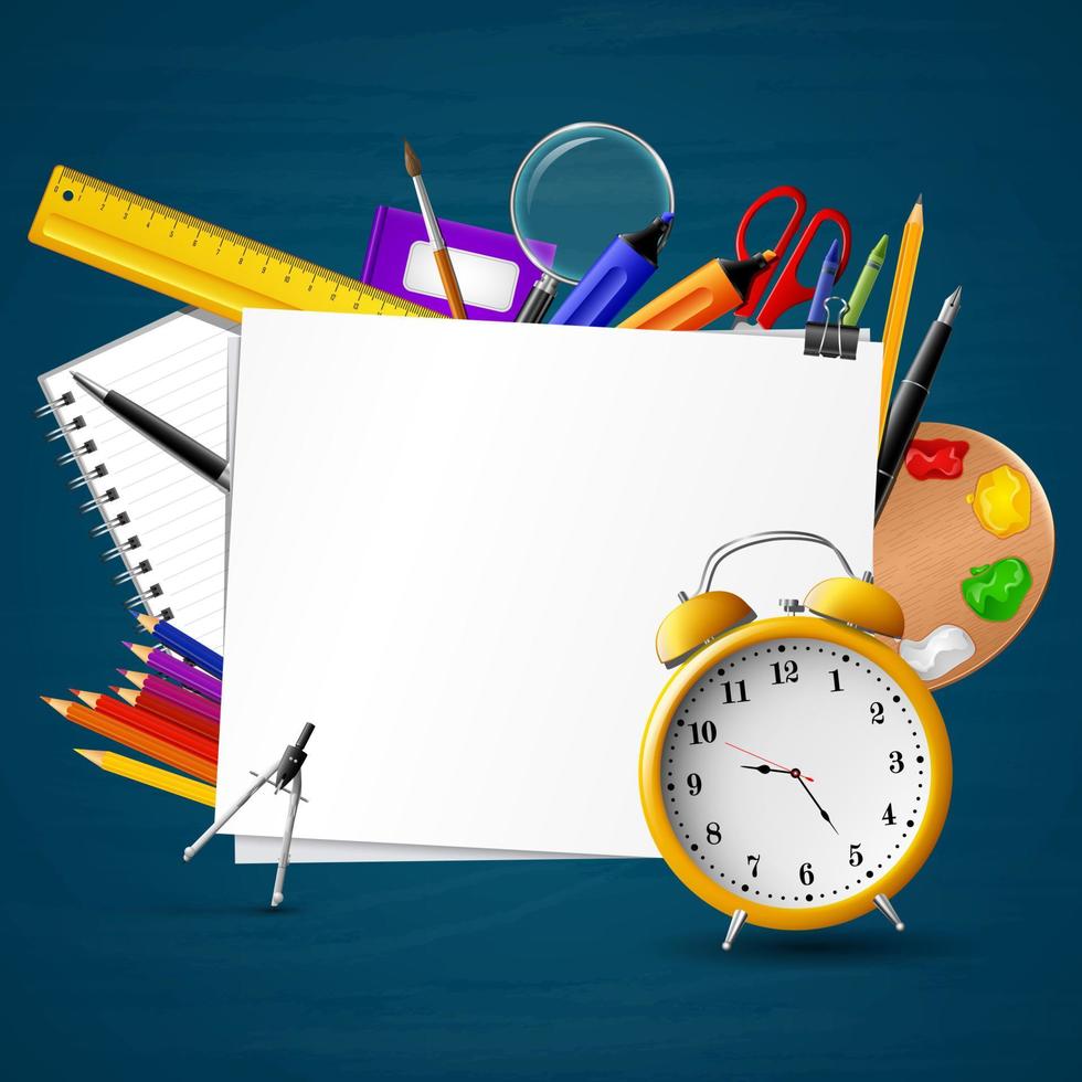 Back to school background vector