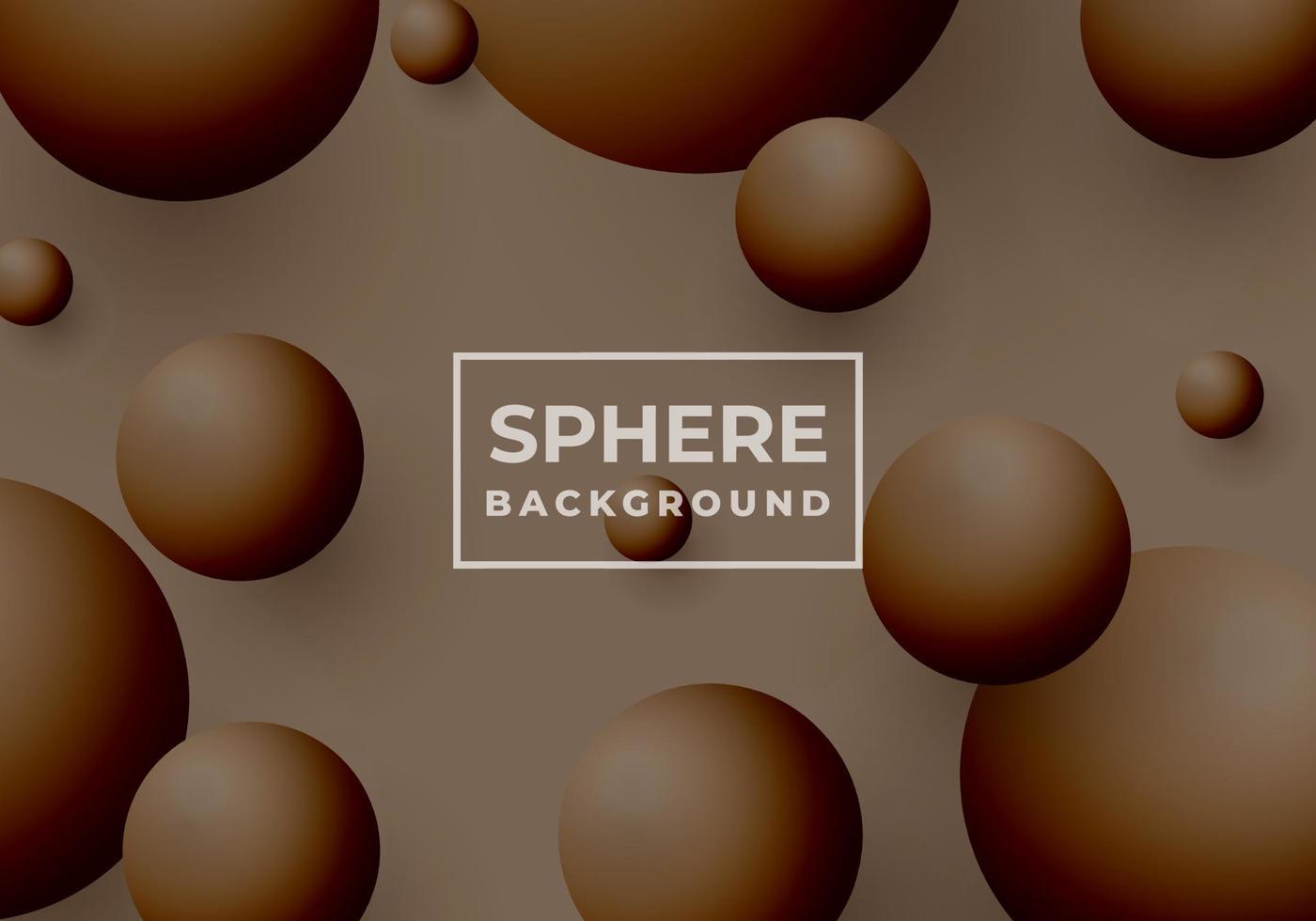 Abstract 3D Sphere Cluster Realistic Bubbles Shape Brown Background with Copy Space for Text vector
