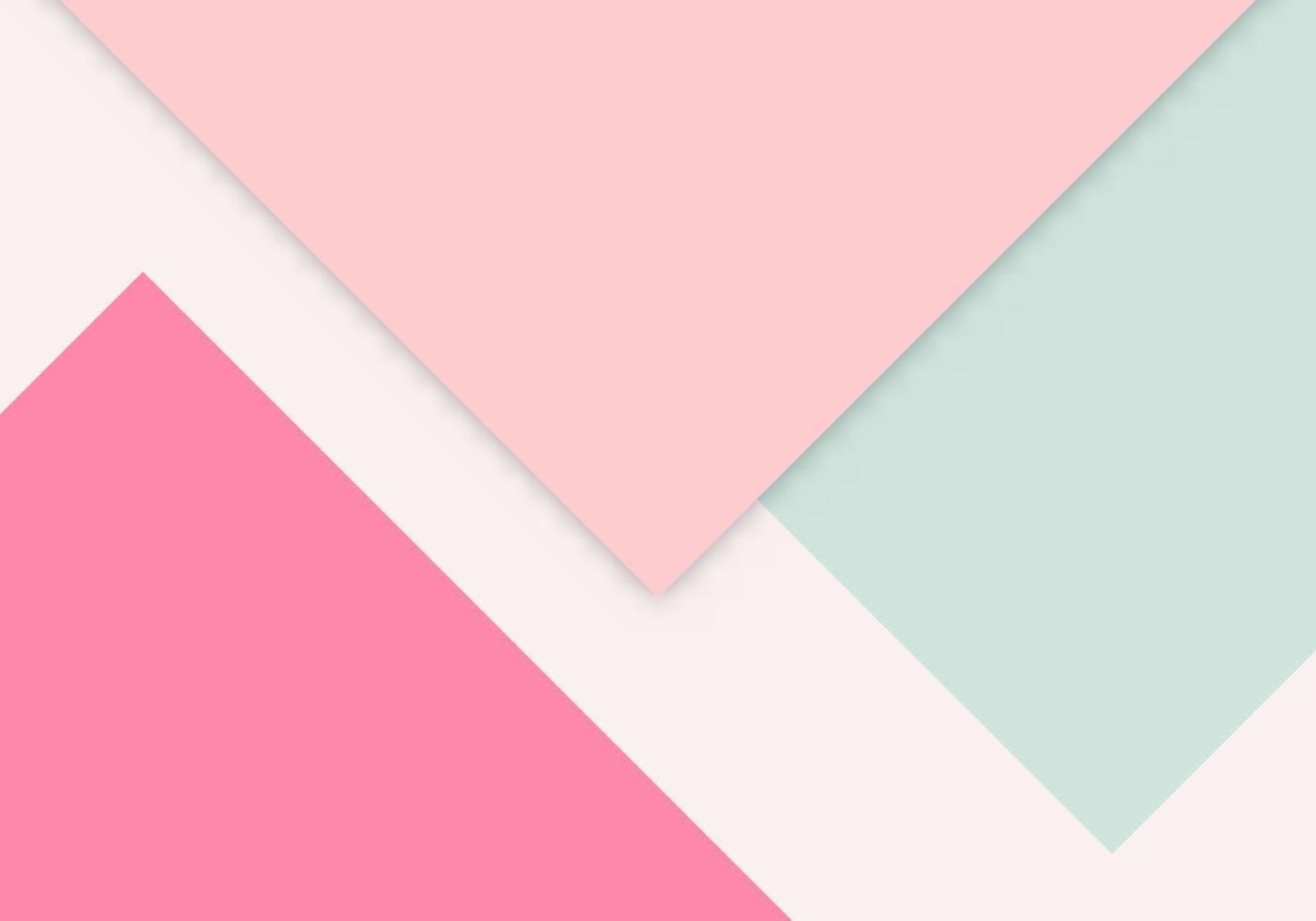 Colorful of Soft Pink and Green Paper Cut Background with Copy Space for Text vector