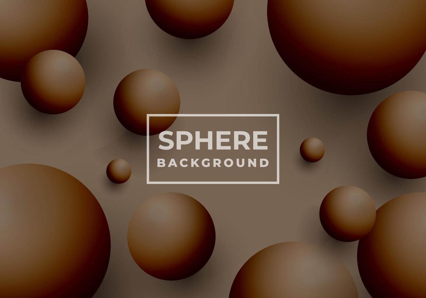 Abstract 3D Sphere Cluster Realistic Bubbles Shape Brown Background with Copy Space for Text vector