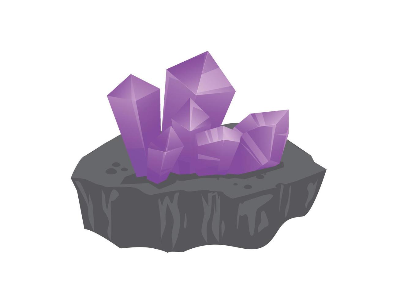Purple mineral precious or semiprecious stone vector