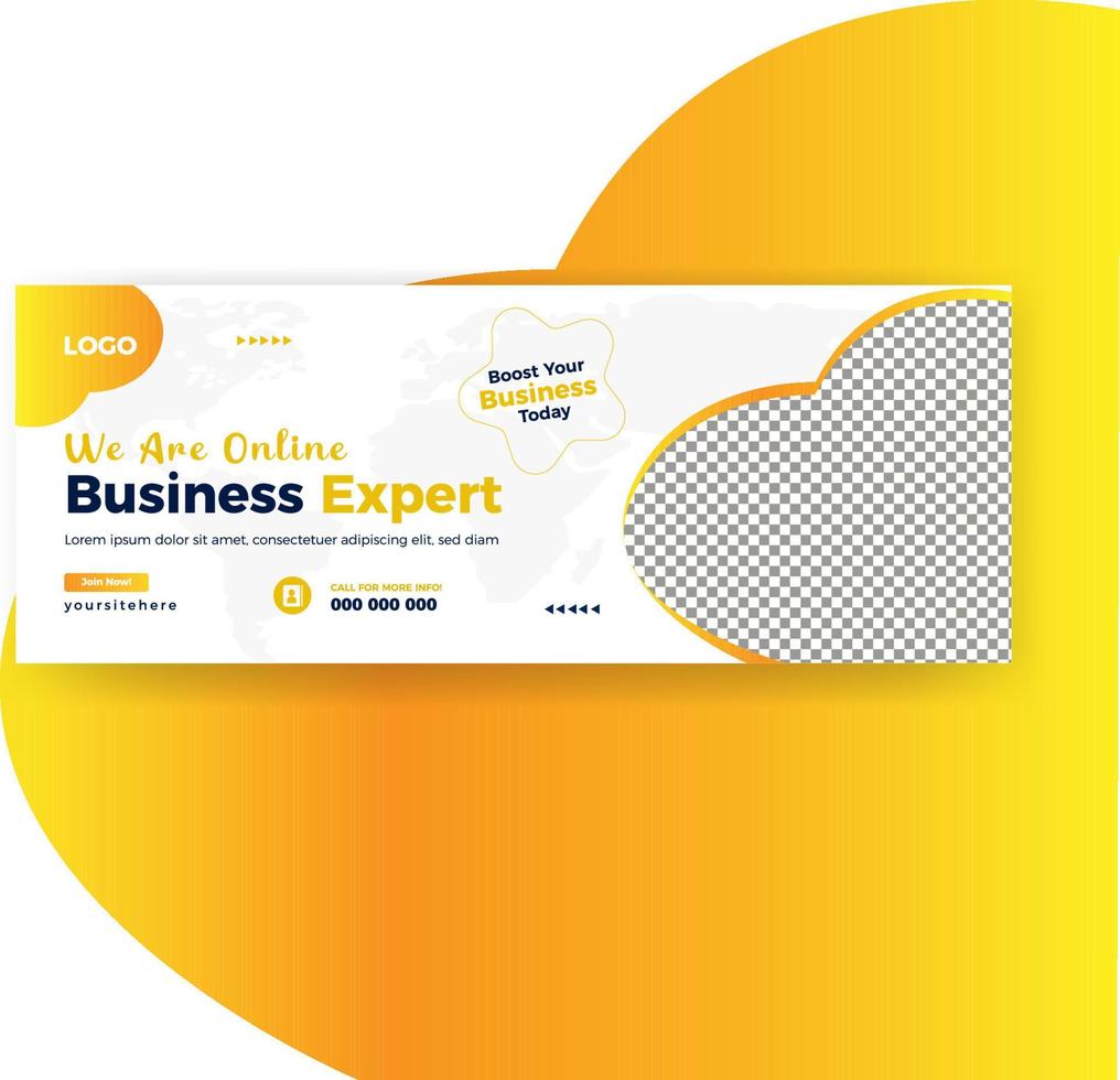 New marketing agency business social media post banner template design vector