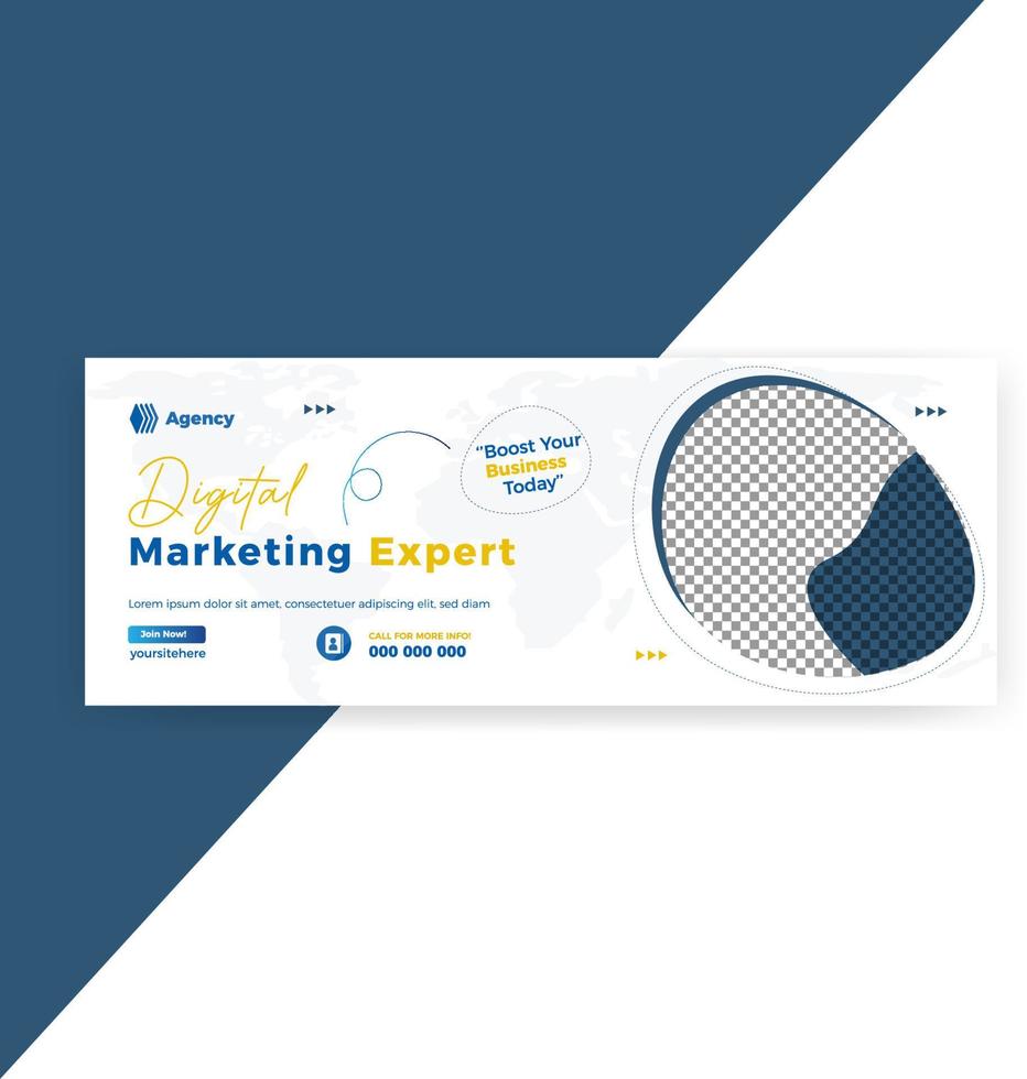New Marketing agency business social media post template design vector