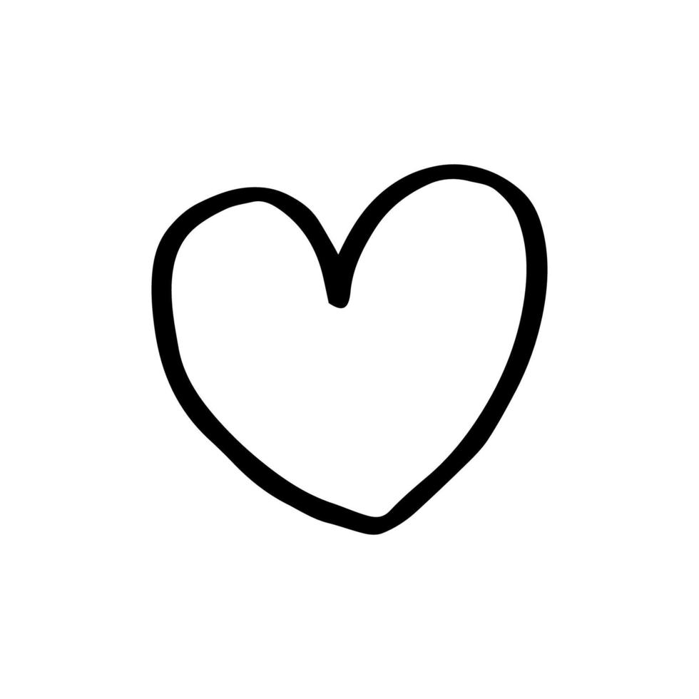 Vector black hand drawn heart icon. 11157050 Vector Art at Vecteezy