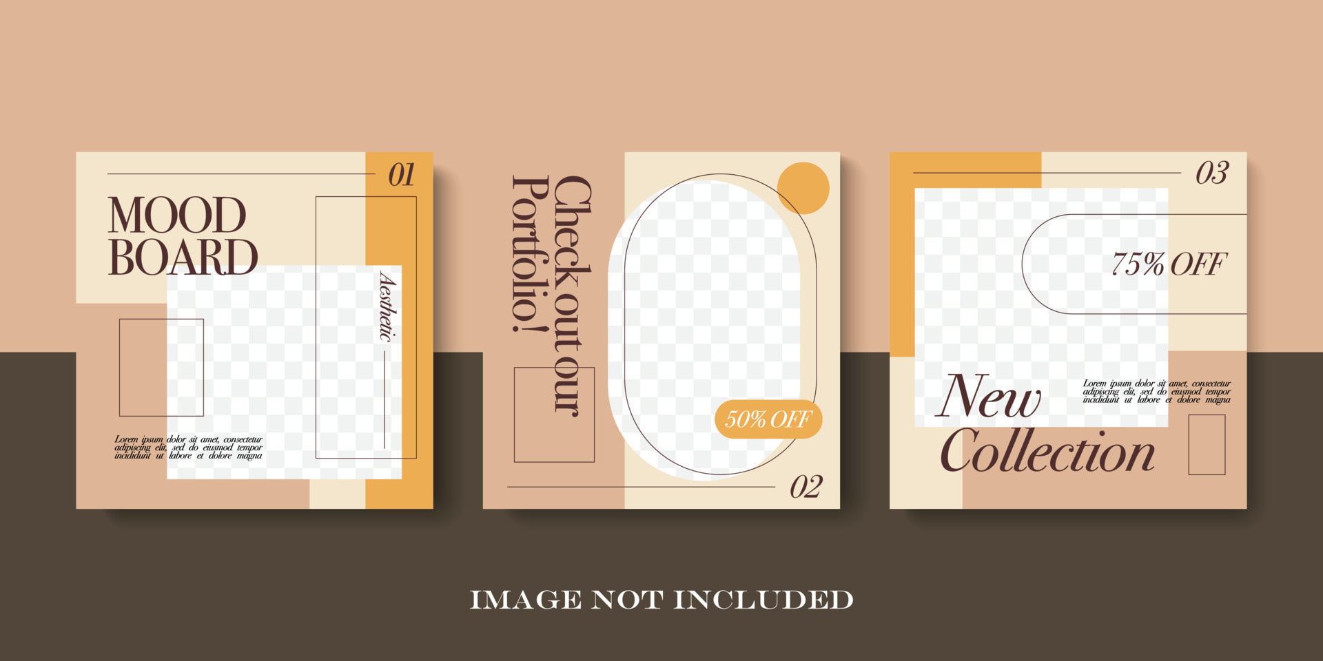 Trendy editable Instagram feed templates for fashion sale Editable