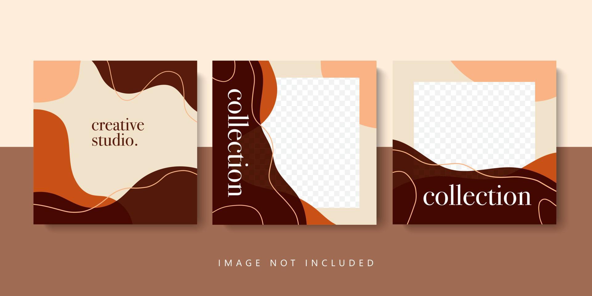 Social media template. Trendy editable social media post template. Social media square banner template for business promotion vector