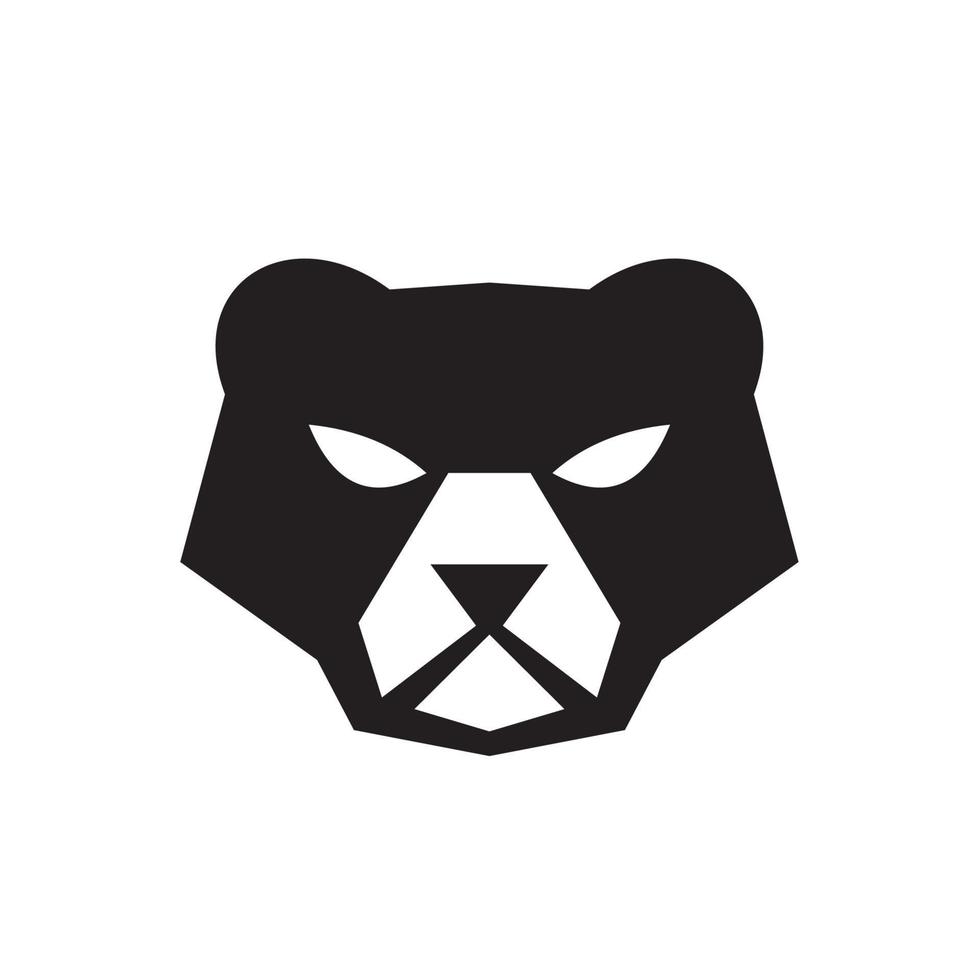 American Black Bear Head Retro vector