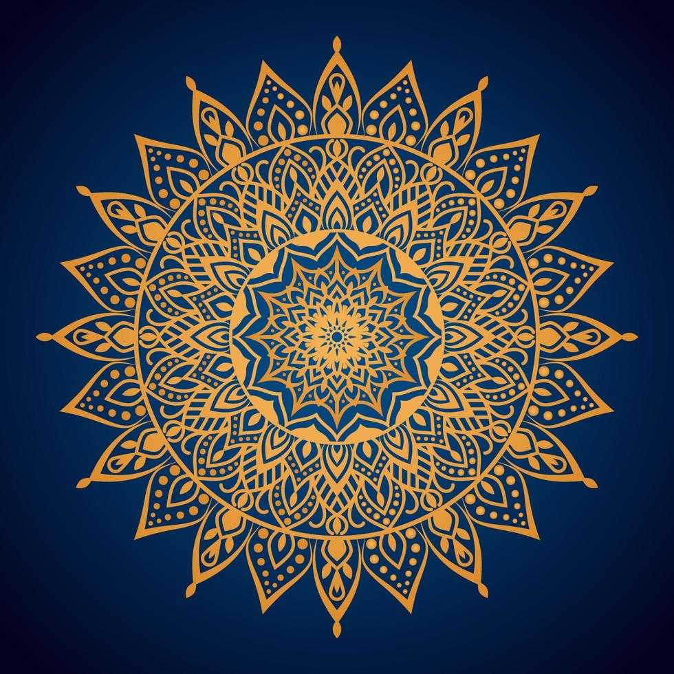 luxury ornamental mandala kdp design gold color vector