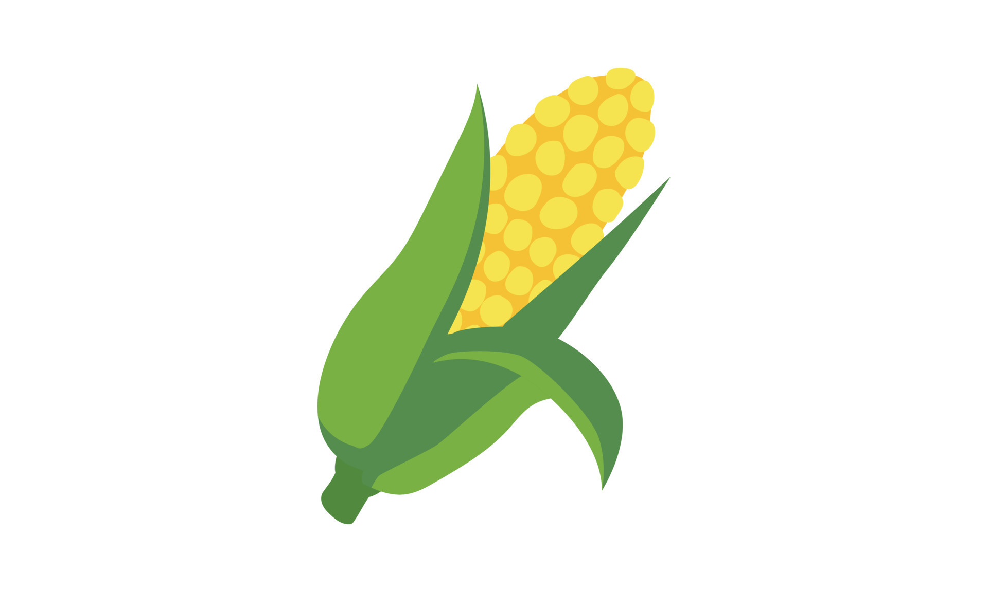 Simple corn clipart vector illustration isolated on white background