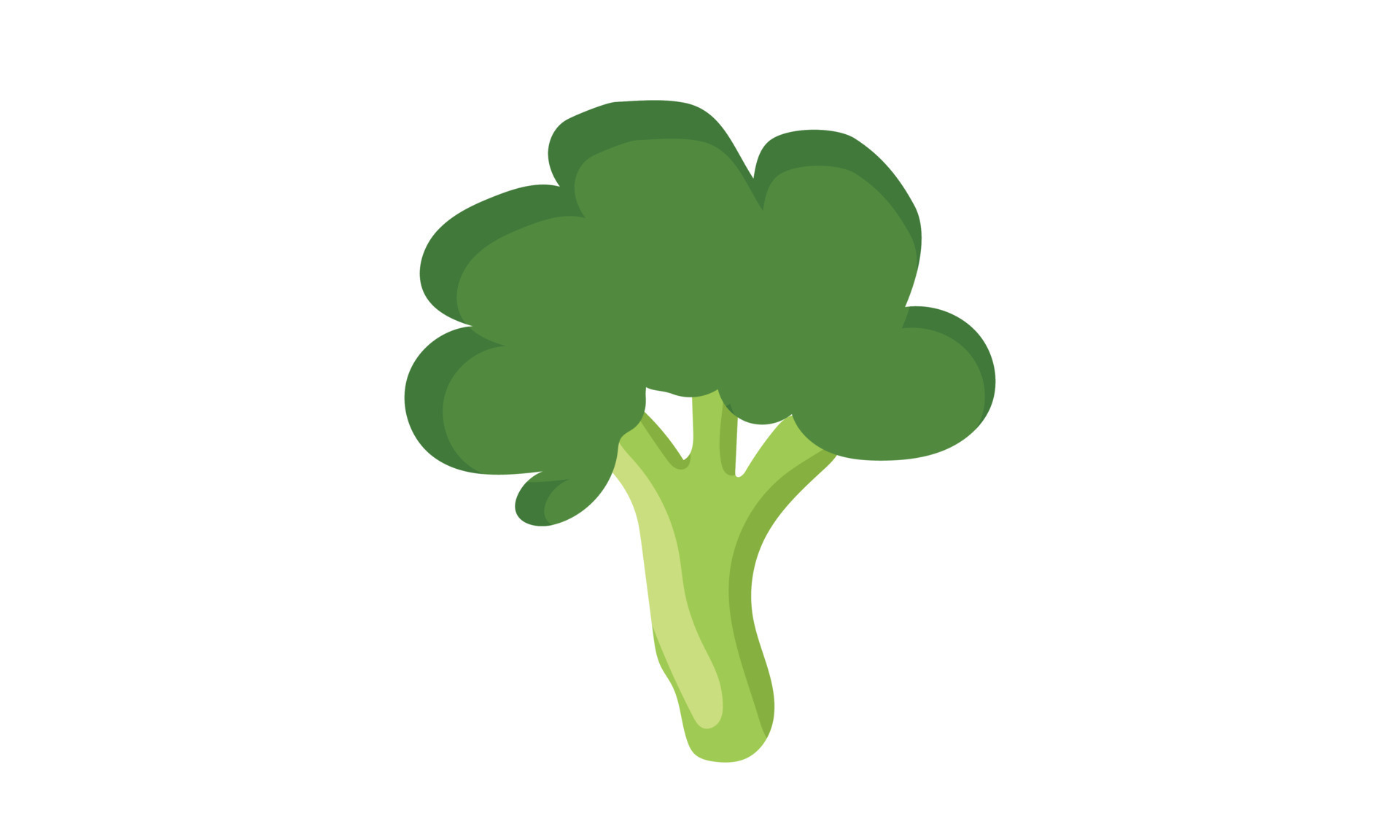 Simple broccoli clipart vector illustration isolated on white background.  Fresh broccoli cartoon style. Green broccoli sign icon. Organic food,  vegetables and restaurant concept 11157272 Vector Art at Vecteezy
