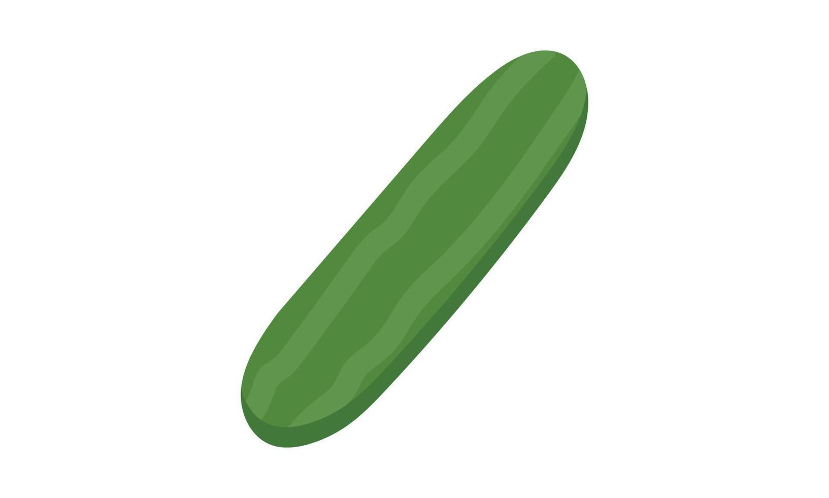 simple ilustración de vector de imágenes prediseñadas de pepino aislado sobre fondo blanco. estilo de dibujos animados de pepino fresco. icono de signo de pepino. comida orgánica, ensalada vegetariana y concepto de restaurante