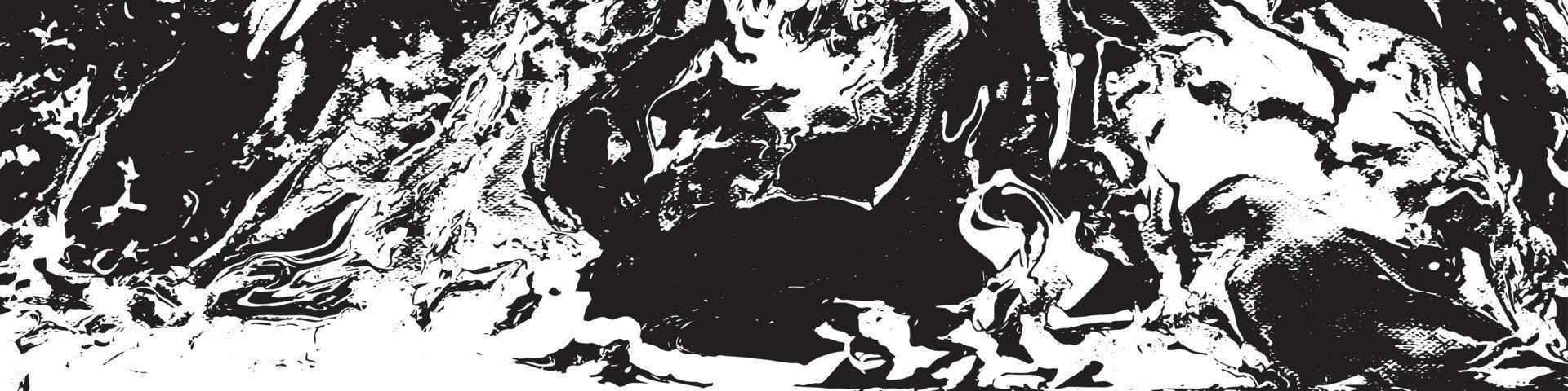 Black And White Aged Distress Texture. Vintage Weathered Old Grunge Background. vector
