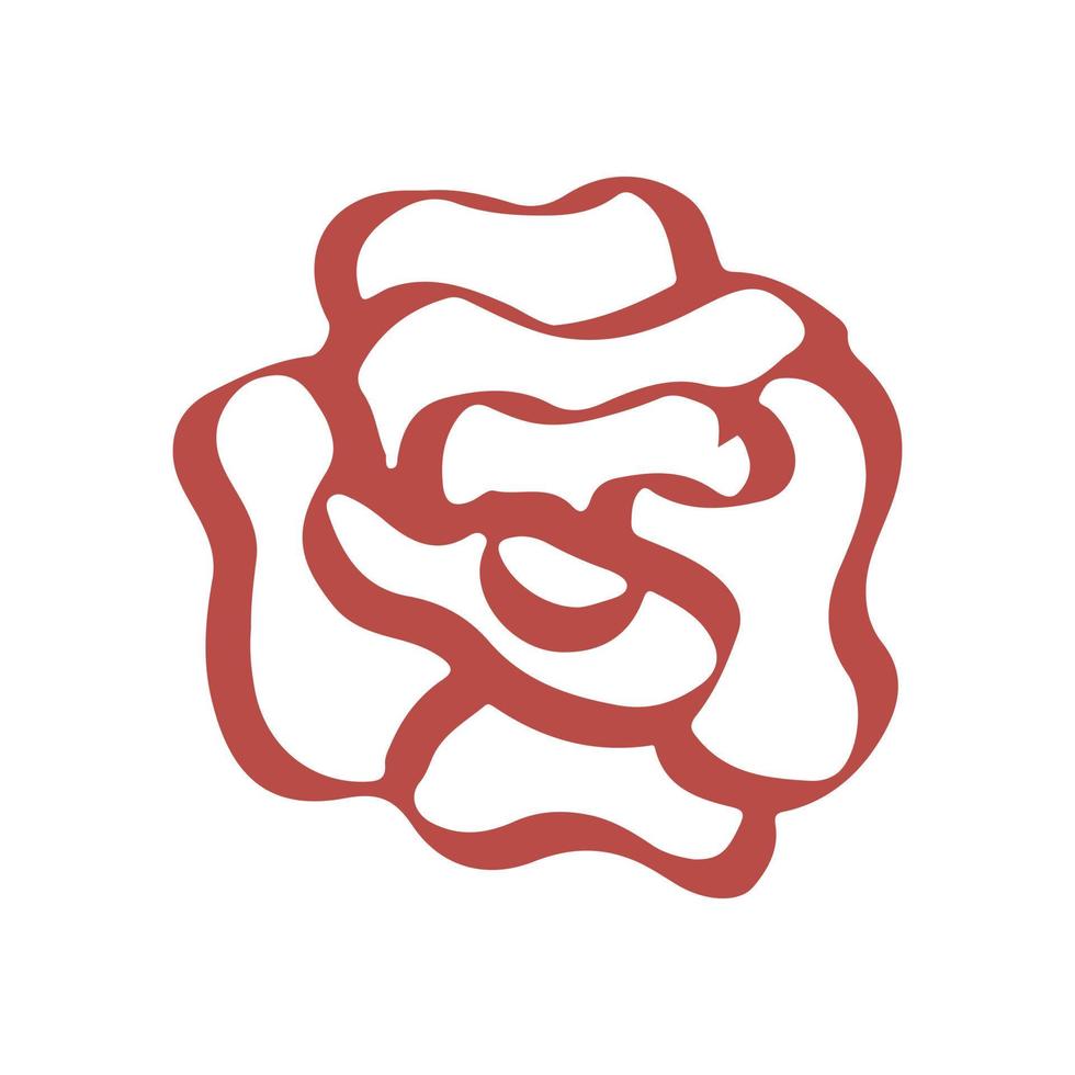Sketch rose doodle hand drawn vector