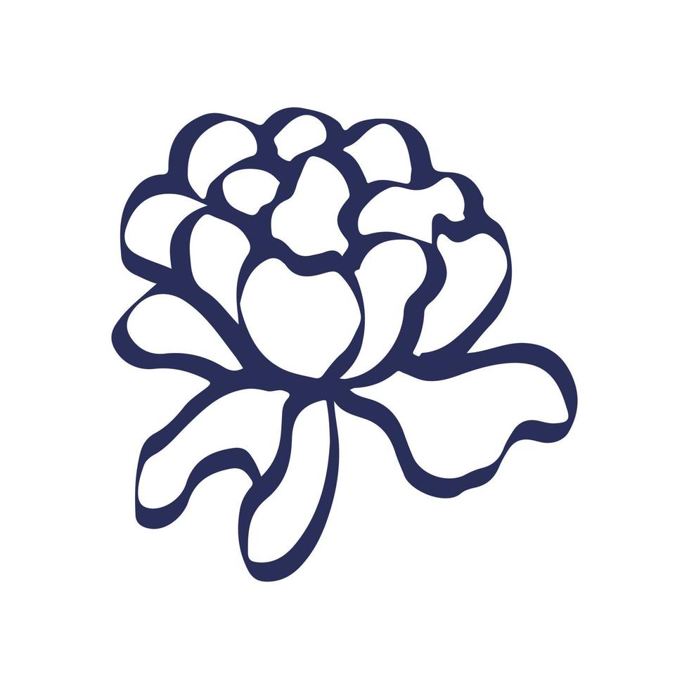 Sketch rose doodle hand drawn vector