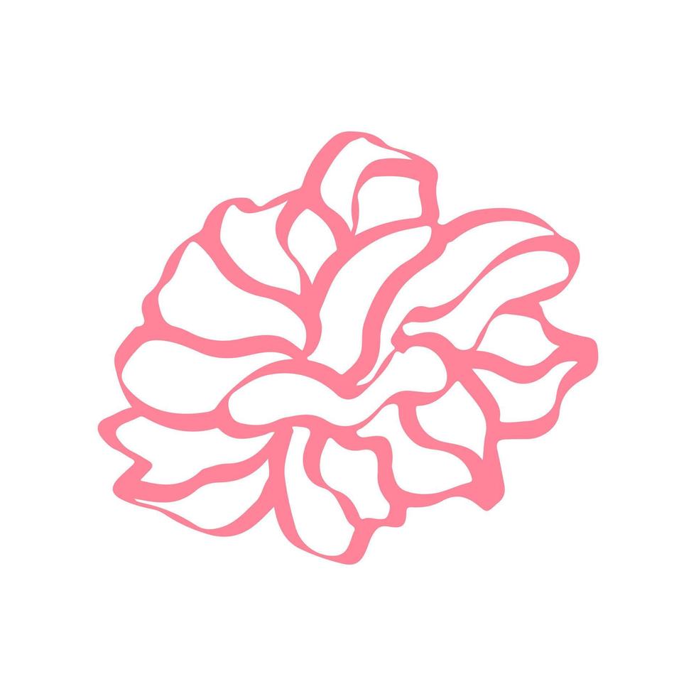 Sketch rose doodle hand drawn vector