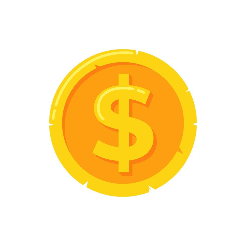 illustration of a dollar coins. business or financial illustration vector graphic asset