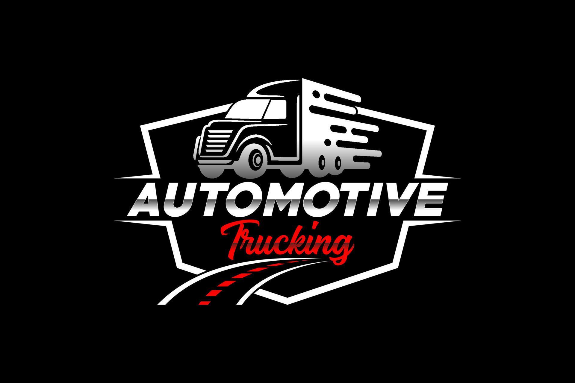 Truck silhouette abstract logo template vector. suitable for cargo logo ...