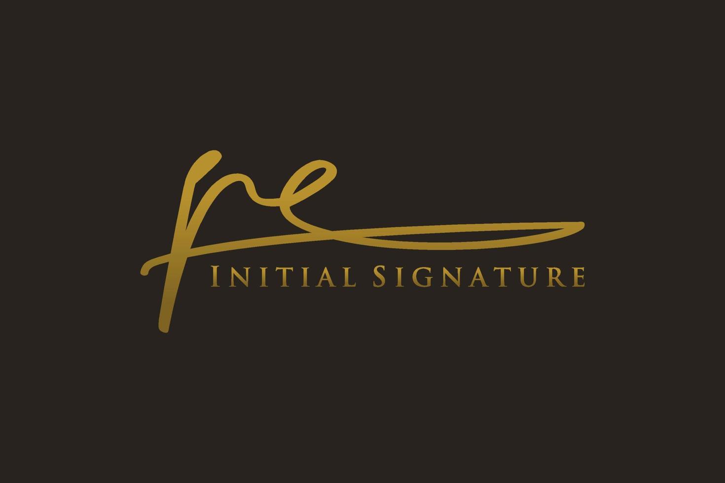 Initial PE Letter Signature Logo Template elegant design logo. Hand drawn Calligraphy lettering Vector illustration.