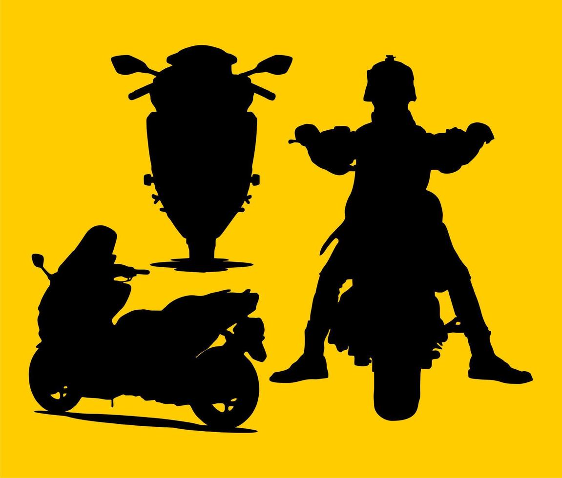 silhouette motorcycles vector3 vector