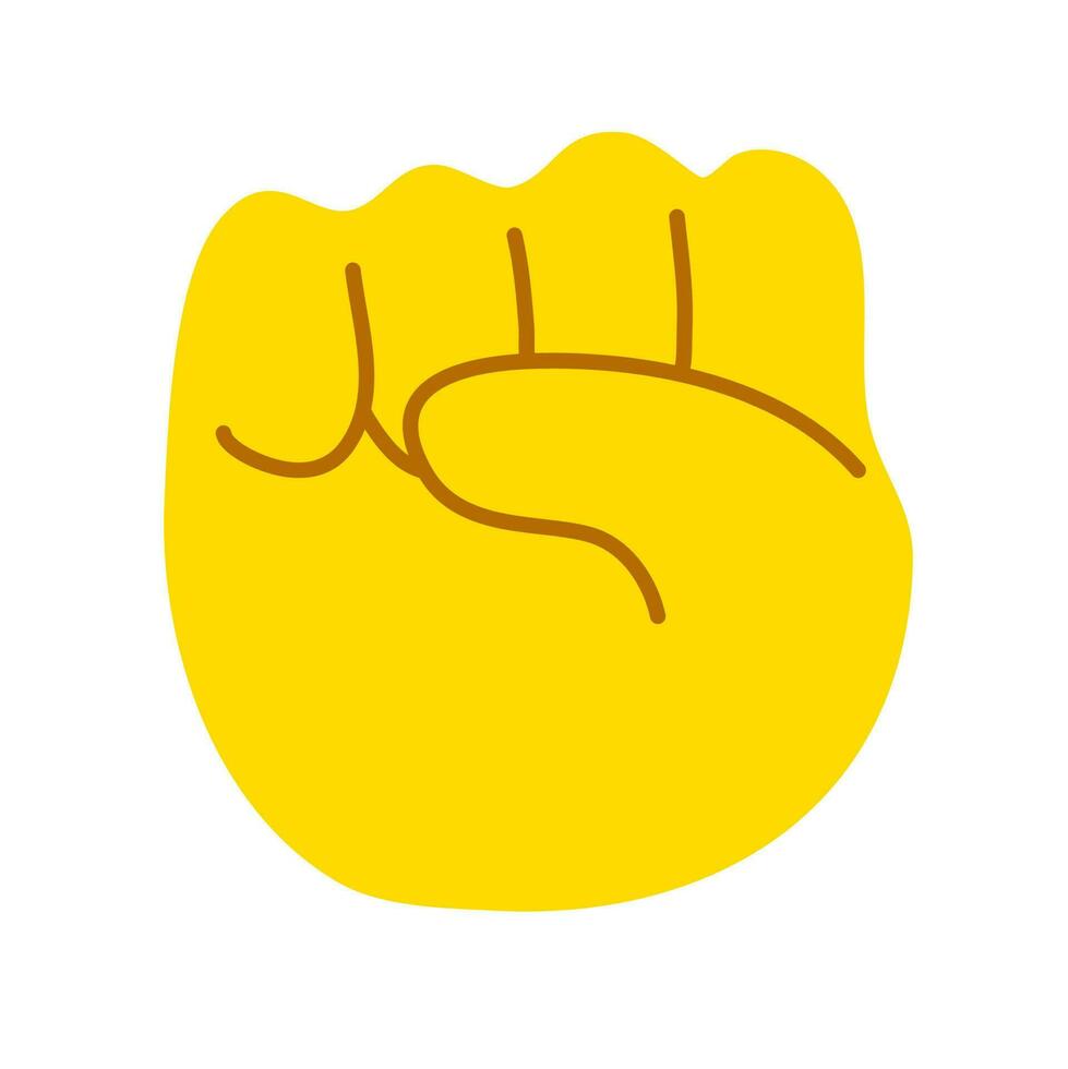 yellow hand showing symbol vector