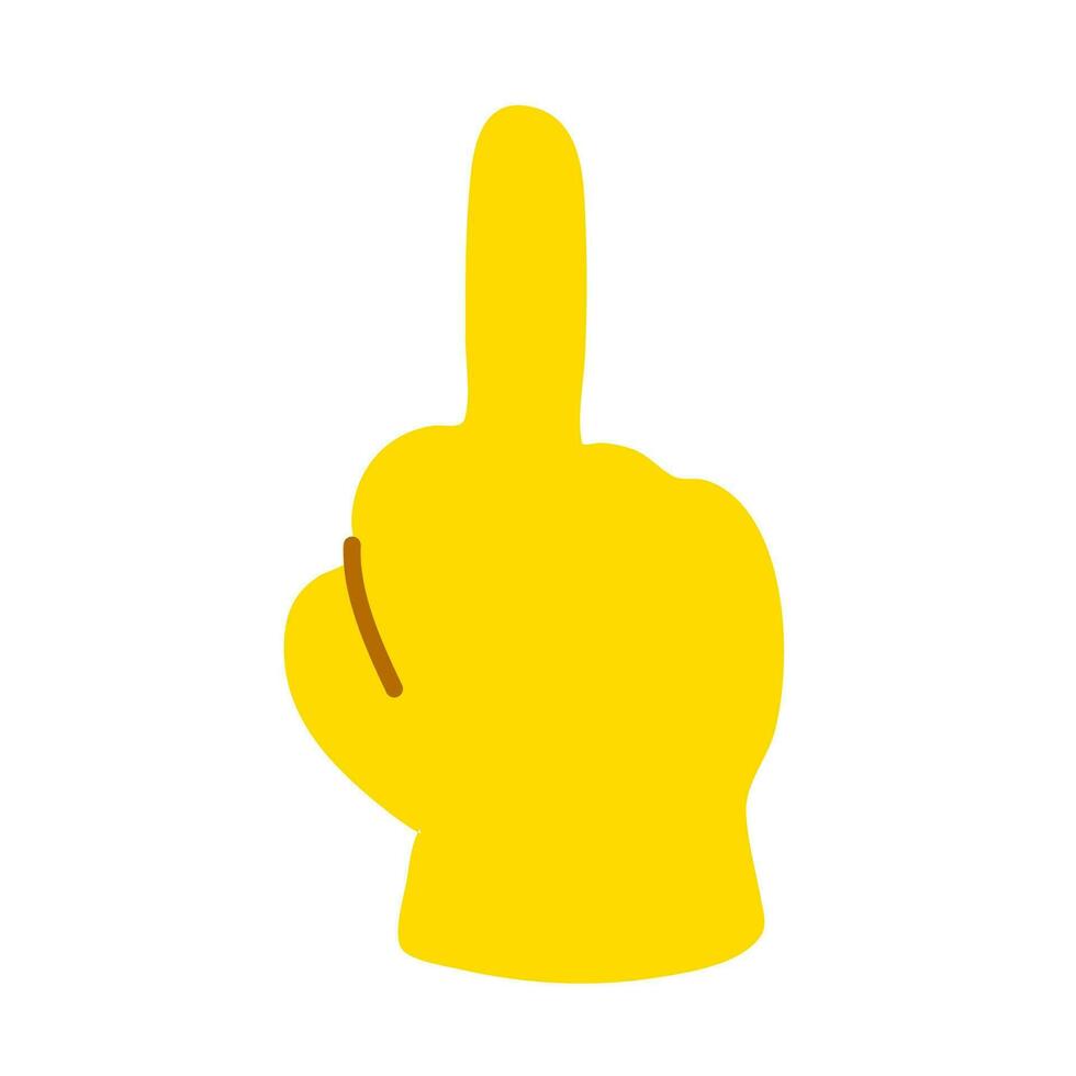 yellow hand showing symbol vector