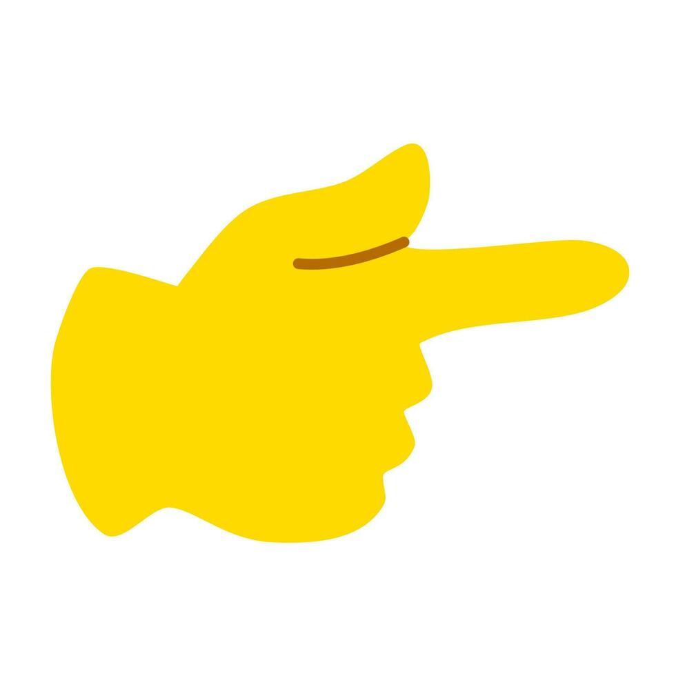 yellow hand showing symbol vector