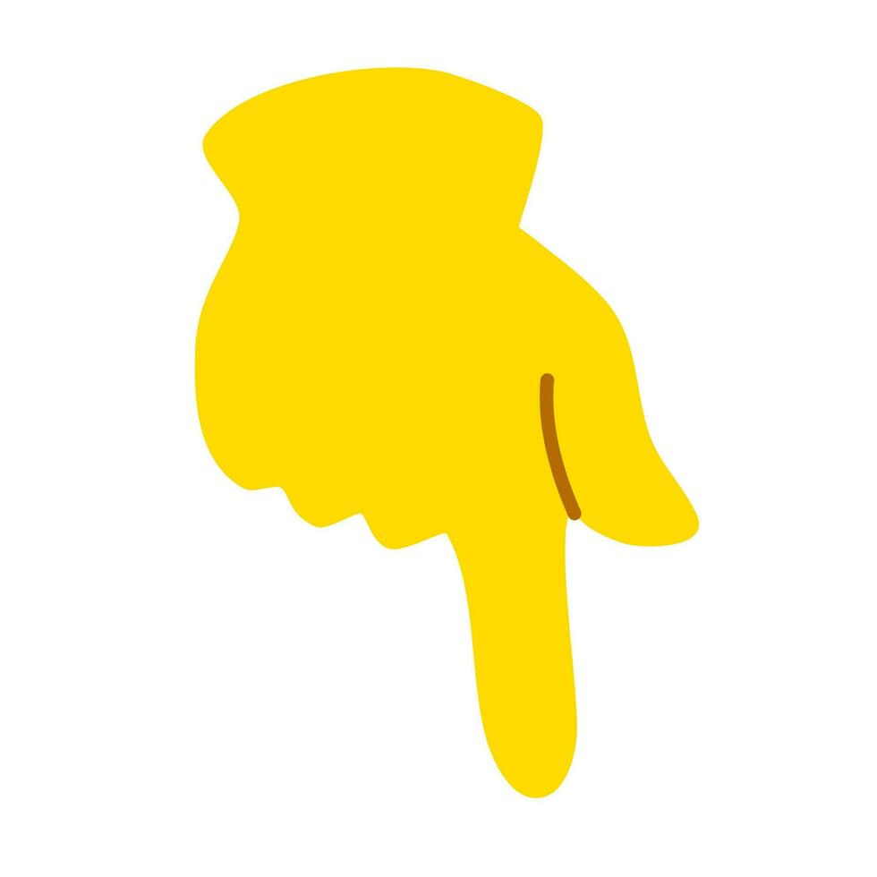 mano amarilla que muestra el vector de símbolo