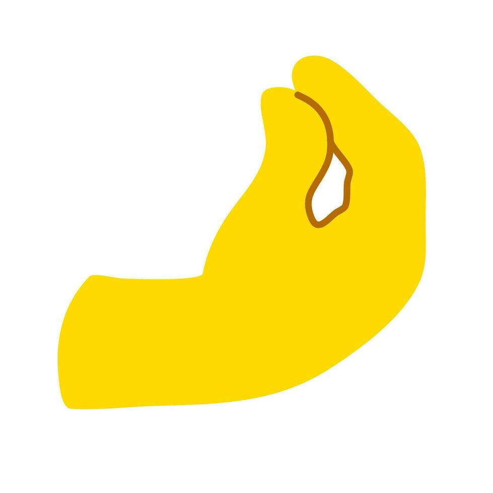 yellow hand showing symbol vector