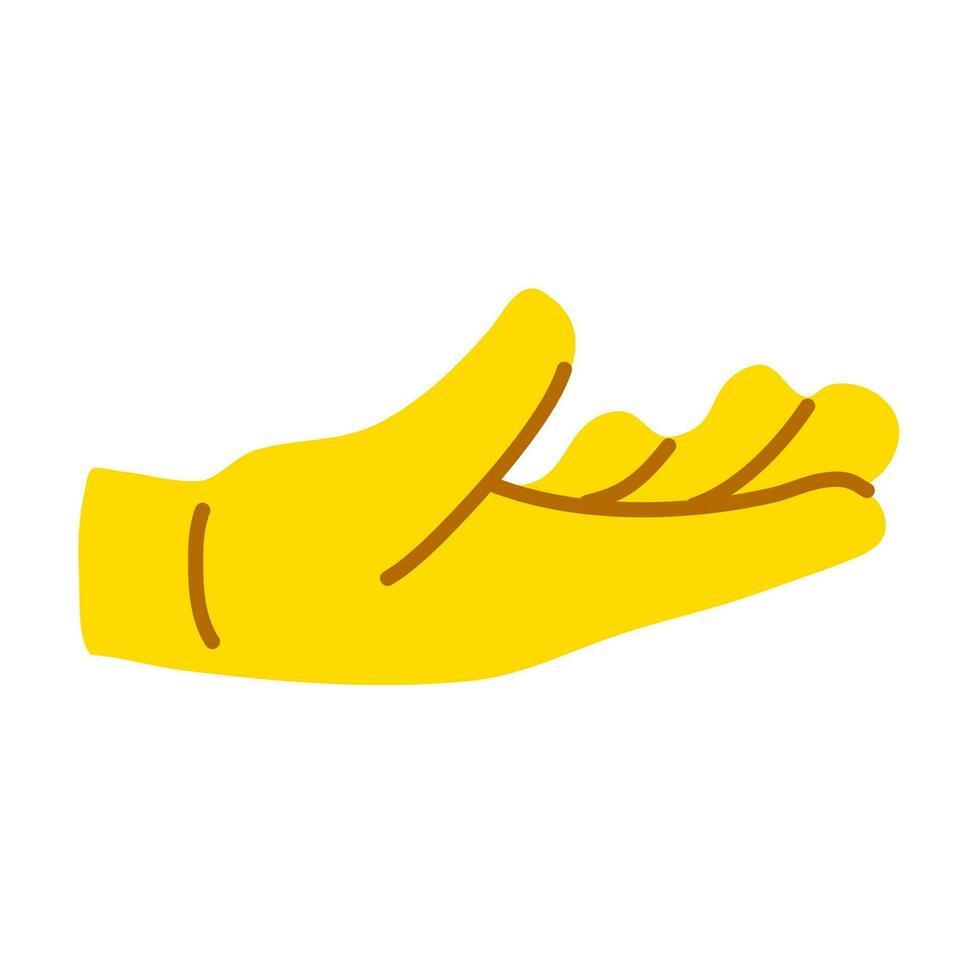 yellow hand showing symbol vector