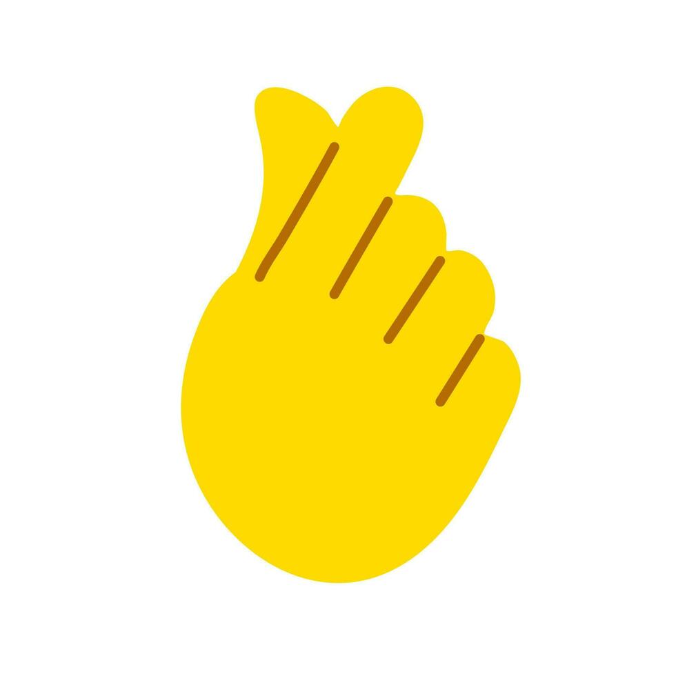 yellow hand showing symbol vector