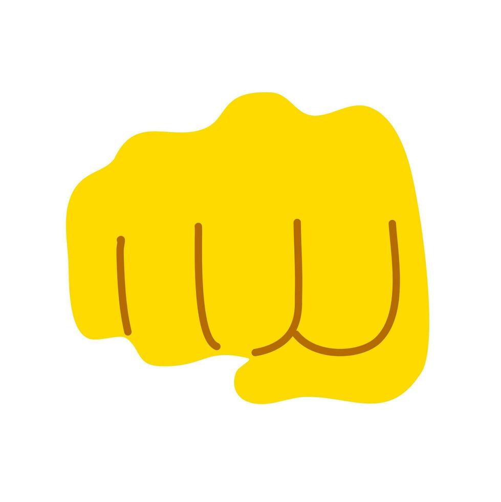 yellow hand showing symbol vector