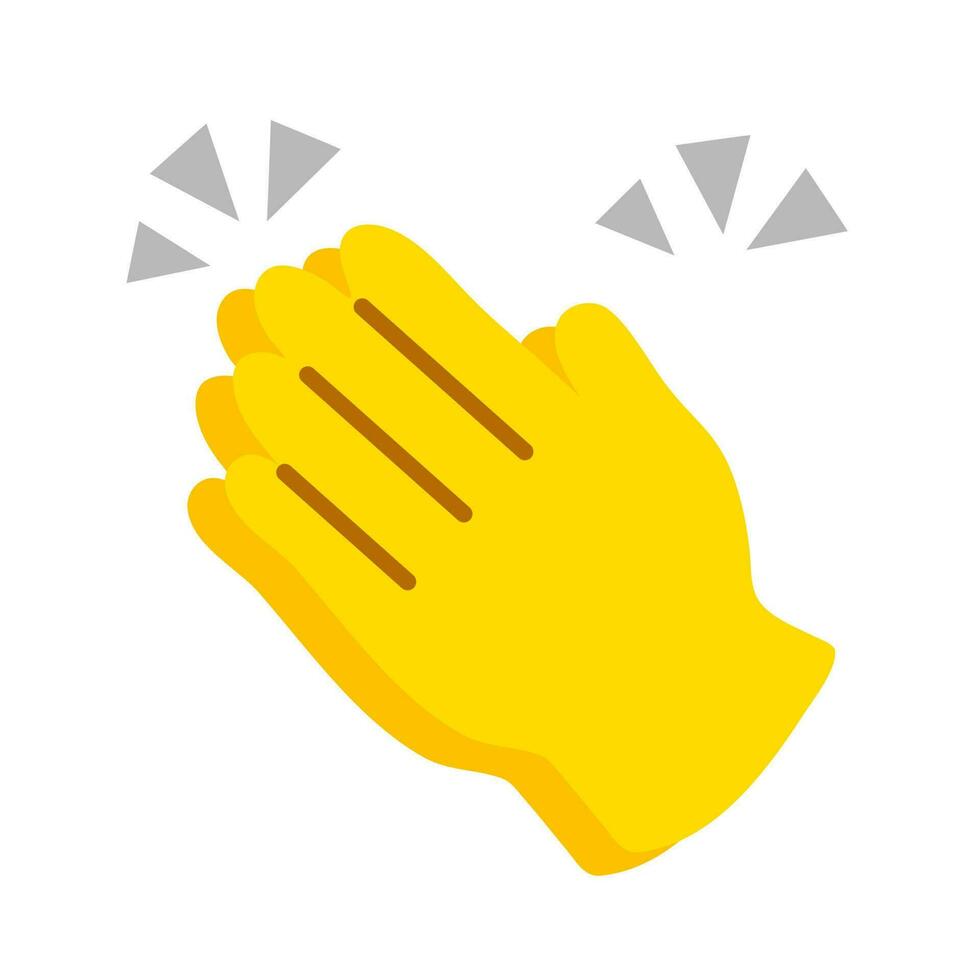 yellow hand showing symbol vector