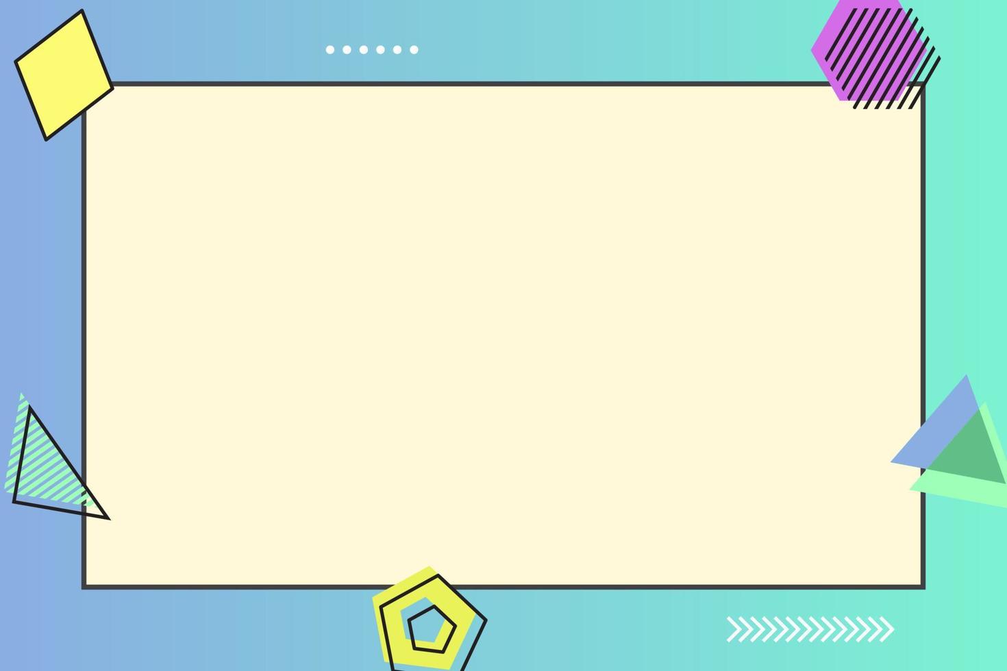 paper note with memphis element and gradient background vector