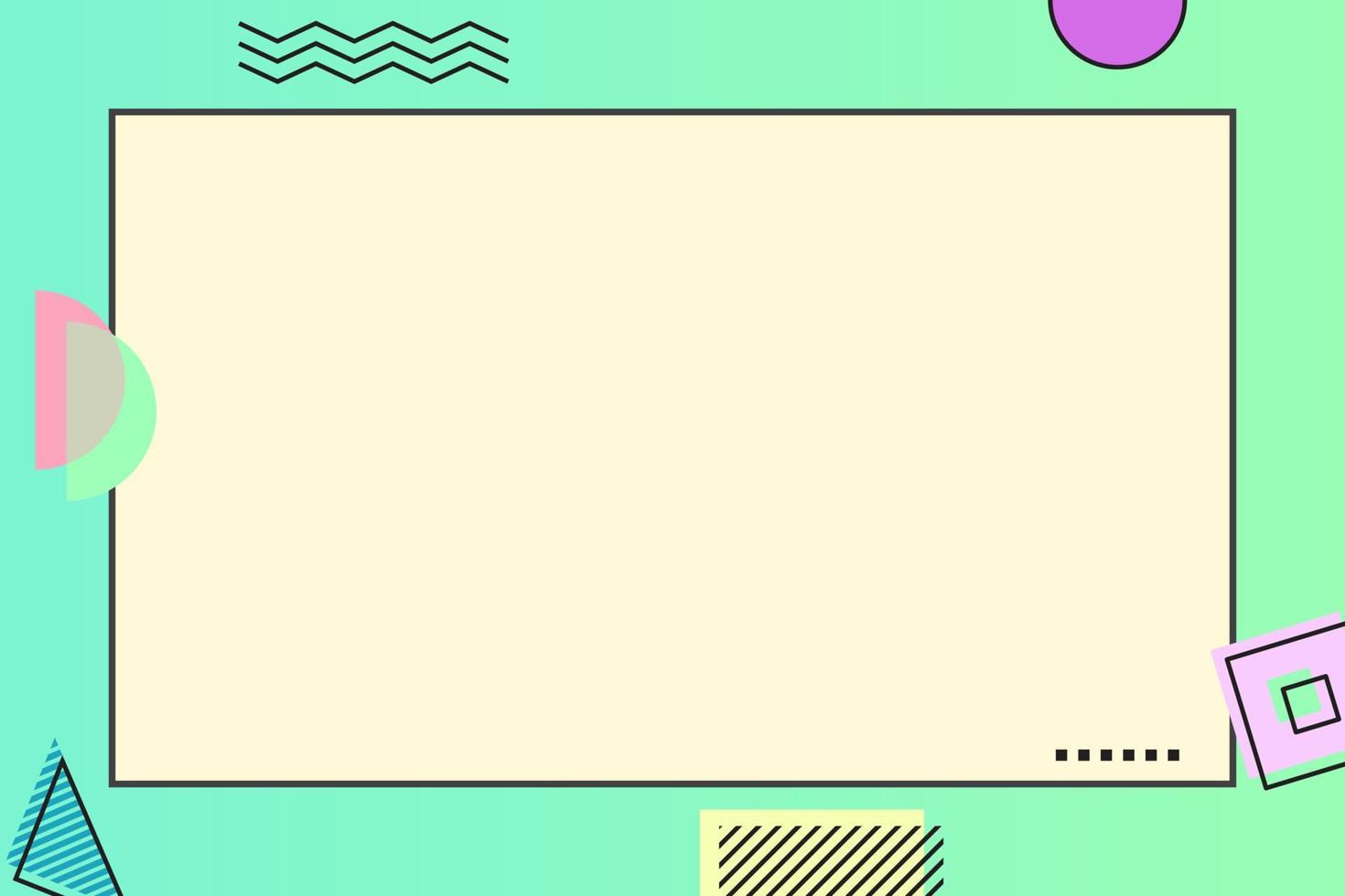 paper note with memphis element and gradient background vector