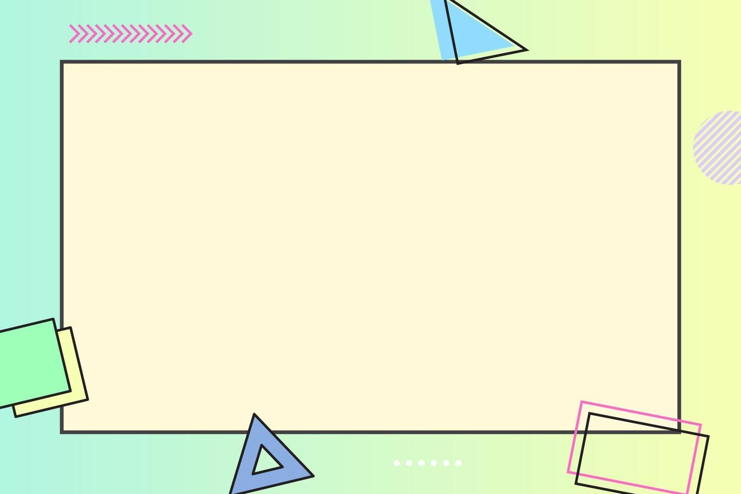 paper note with memphis element and gradient background vector