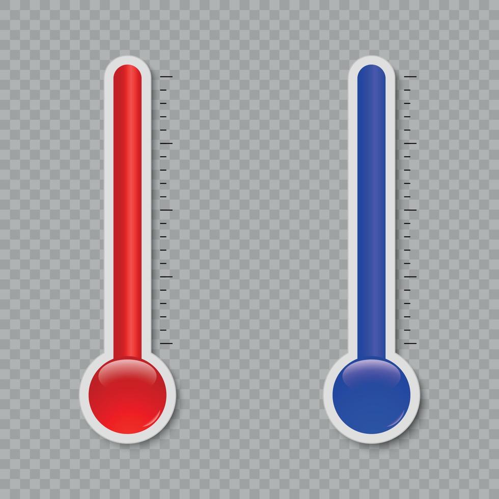 Ilustración de vector de termómetro de temperatura