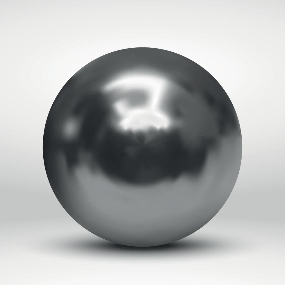 silver ball over white background vector