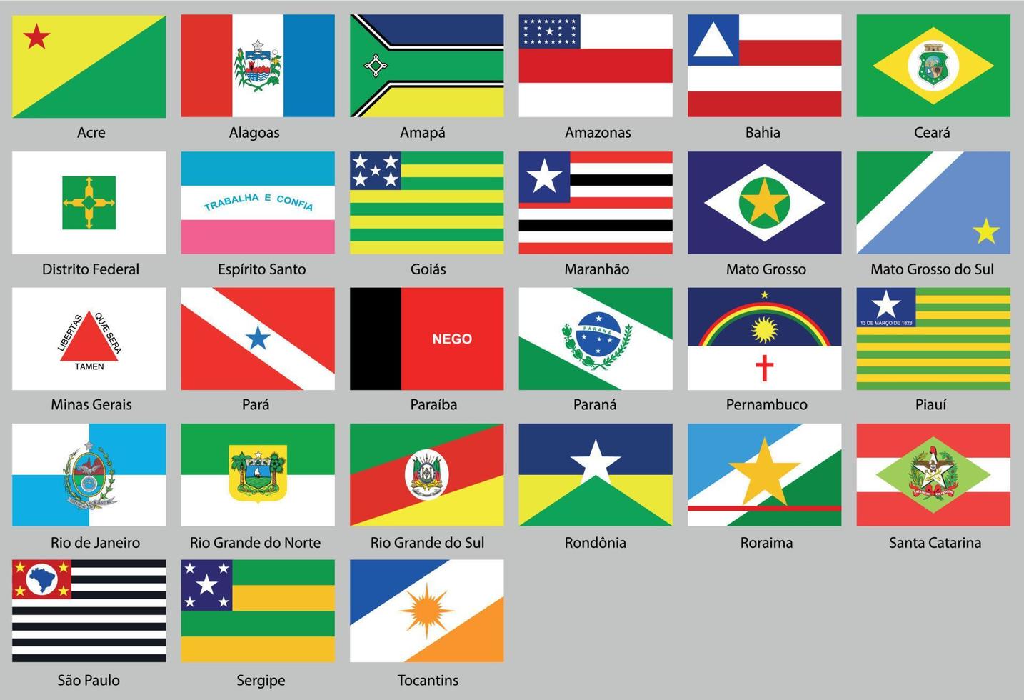 Vector illustration of different countries flags set