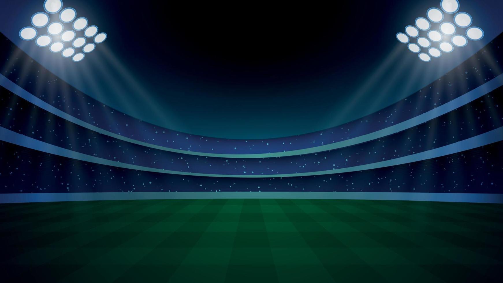 stadium with illumination, vector