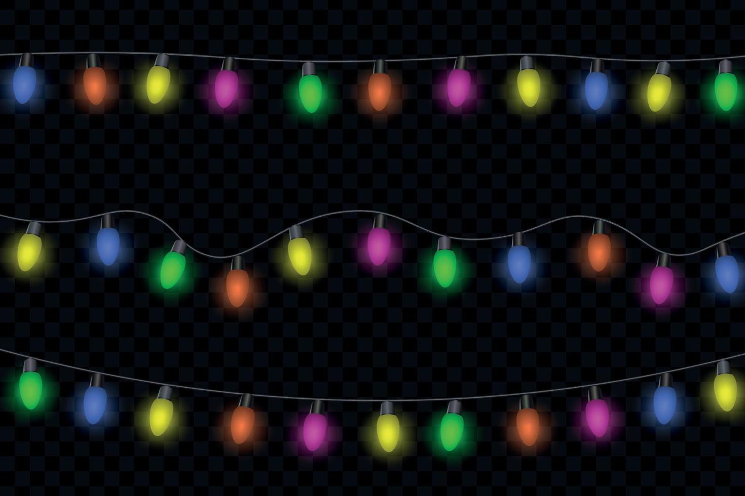 luces de navidad ilustración vectorial vector