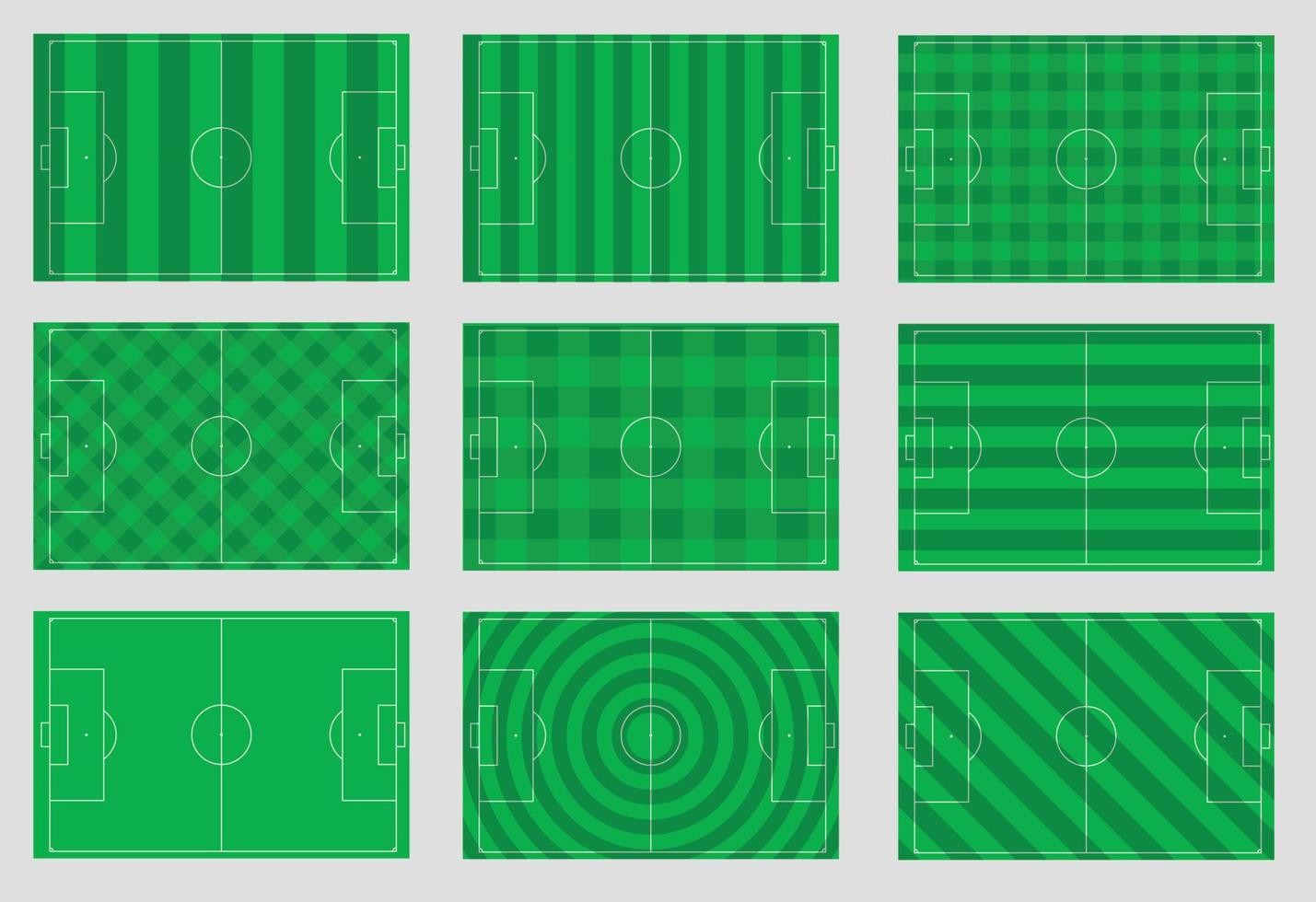 Ilustración de vector de campos de fútbol
