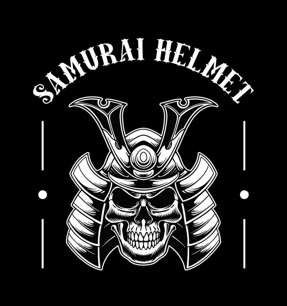 Vector design of Japanese samurai mask vector illustration
