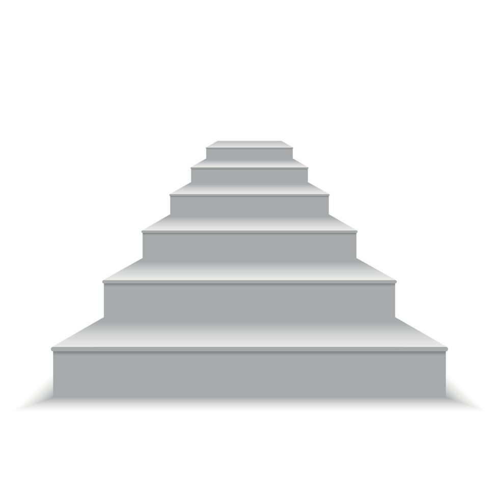 white stairs vector illustration