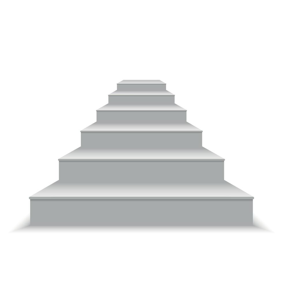 white stairs vector illustration