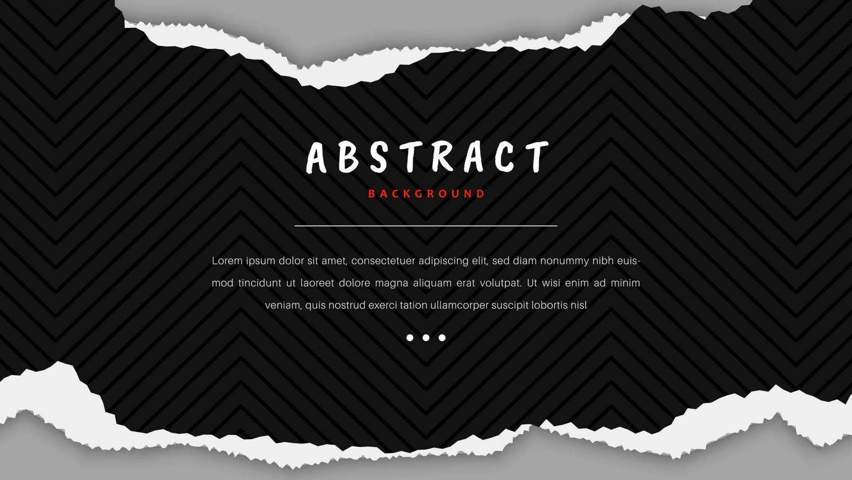 Abstract Black Paper Ripped Frame In White Background vector